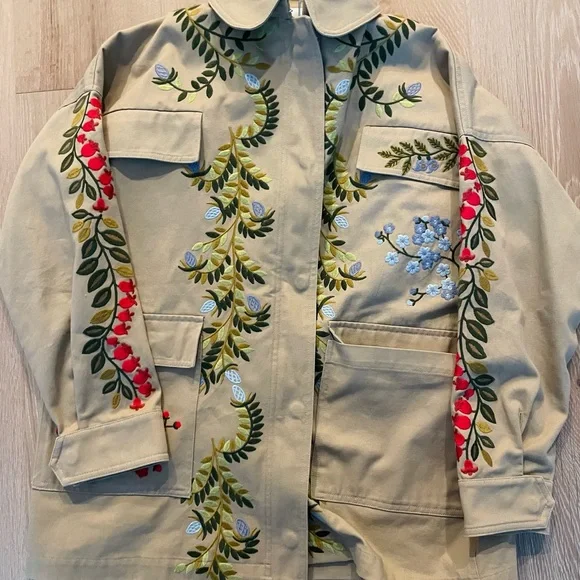 Red Valentino Embroidered Beige Jacket - Picture 3 of 3